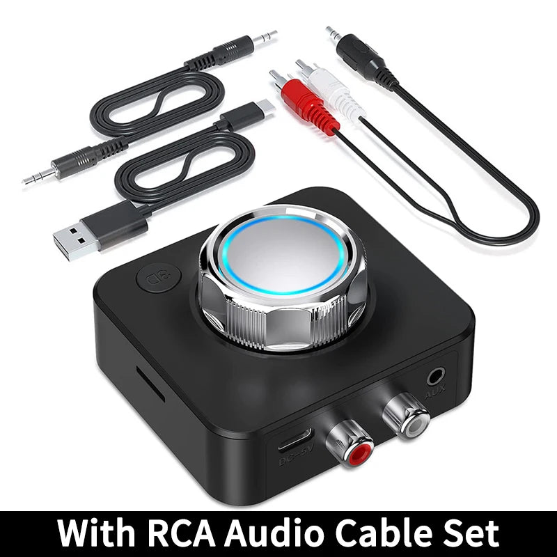 🎶 VAORLO Thunderlink 3D Bluetooth 5.0 Audio Receiver — Dual RCA + AUX HiFi Adapter with Surround Bass, SD Support & Auto Connect