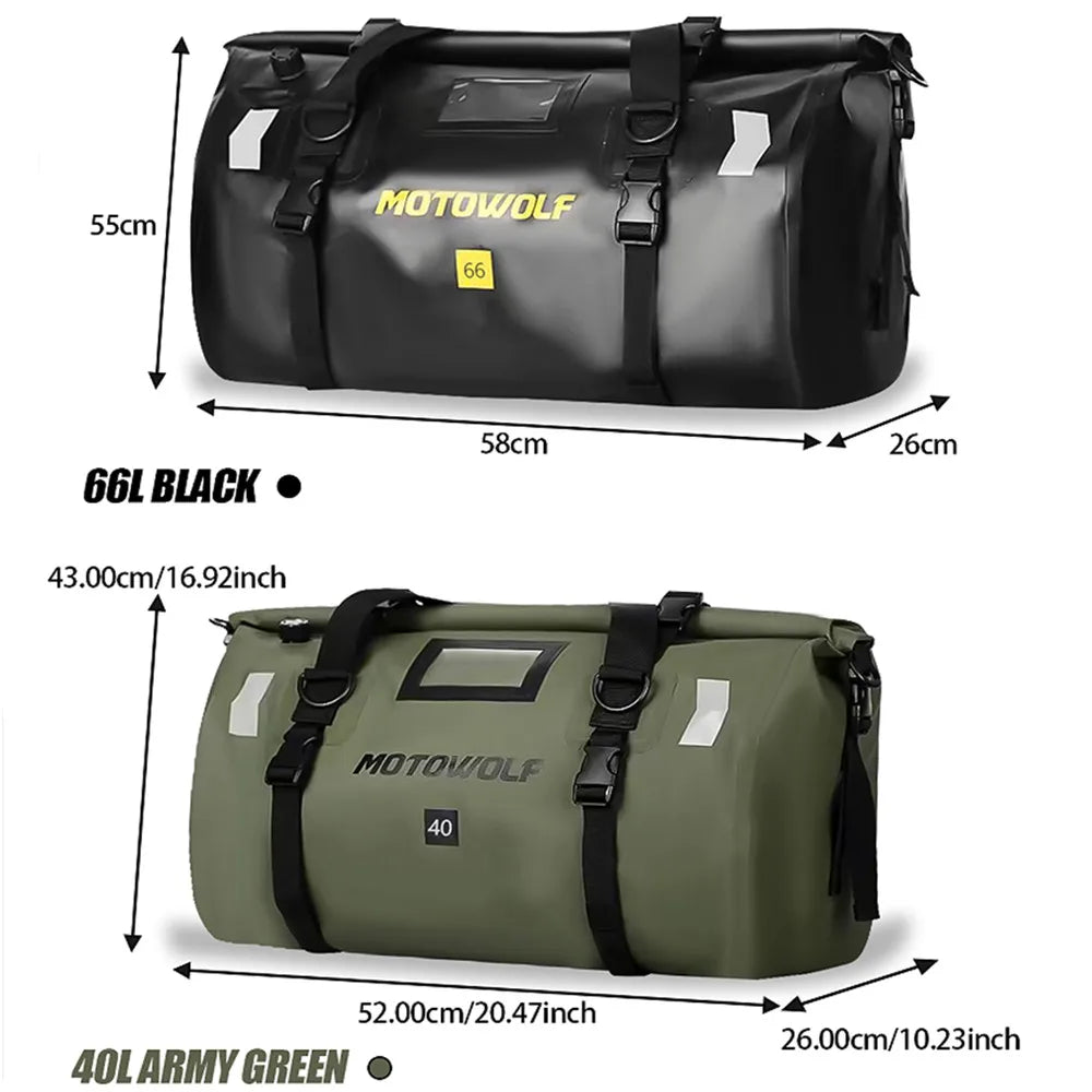 Ultimate Motorcycle Dry Bag – Waterproof Reflective Tail Duffle for Travel & Outdoor Adventures - Premium motorcycle dry bag from Lizard Vigilante - Just $57.99! Shop now at Lizard Vigilante