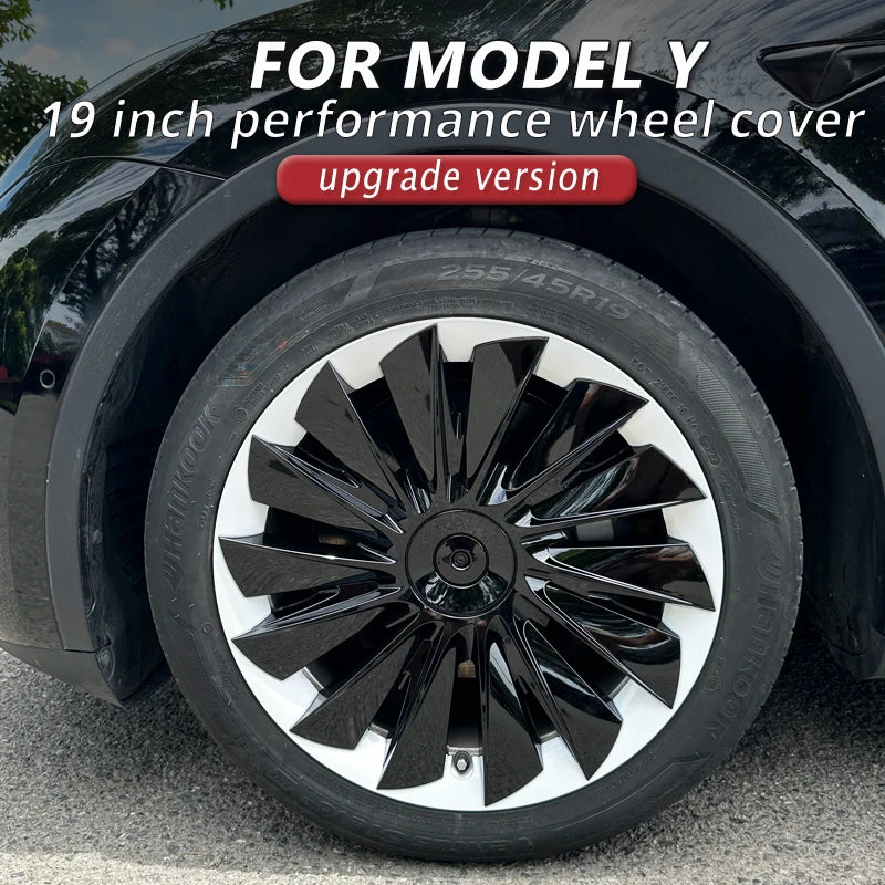 4PCS HubCap Performance  Automobile Replacemen Hub cap Full Rim Cover Accessories Wheel Caps for Tesla Model Y 19 Inch 2020-2024 - Premium  from Lizard Vigilante - Just $179.99! Shop now at Lizard Vigilante