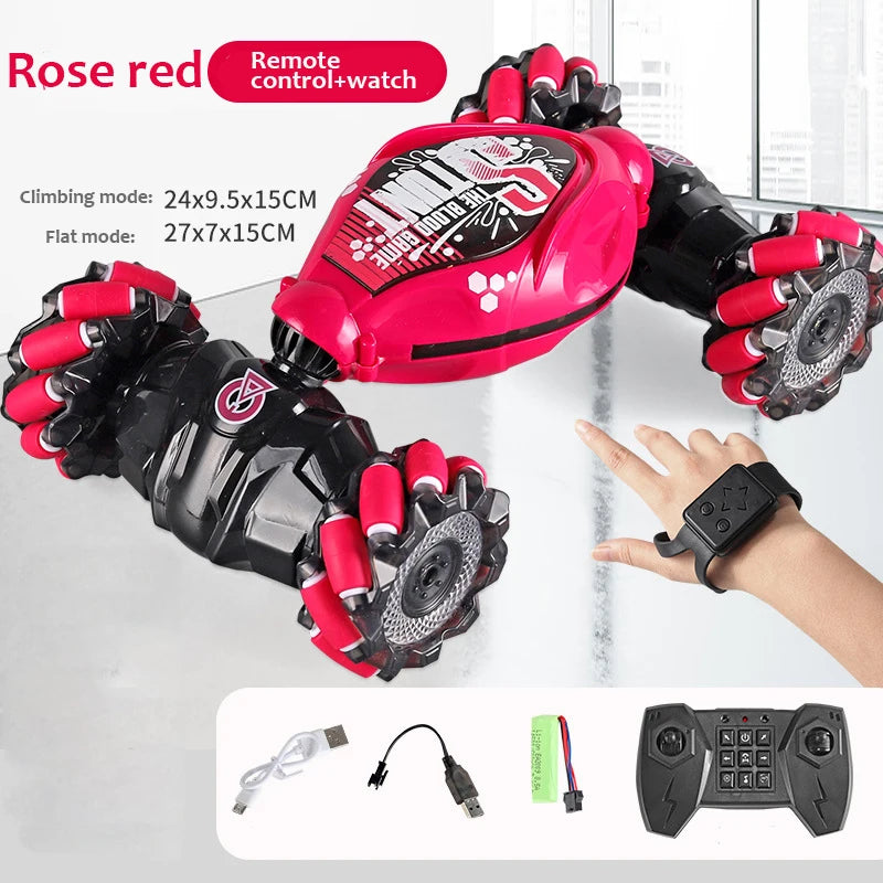 2024 Newest RC Stunt Car 2.4G Remote Control Cars RC Watch Gesture Sensor LED Rotation Gift Electronic Toy for Kids Boys - Premium remote control car from Lizard Vigilante - Just $46.99! Shop now at Lizard Vigilante