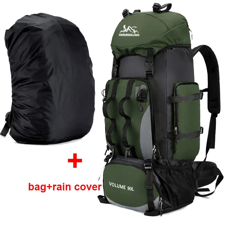 90L Waterproof Hiking Backpack – Durable Trekking Rucksack for Men & Women – Perfect for Outdoor Adventures - Premium backpack from Lizard Vigilante - Just $53.88! Shop now at Lizard Vigilante