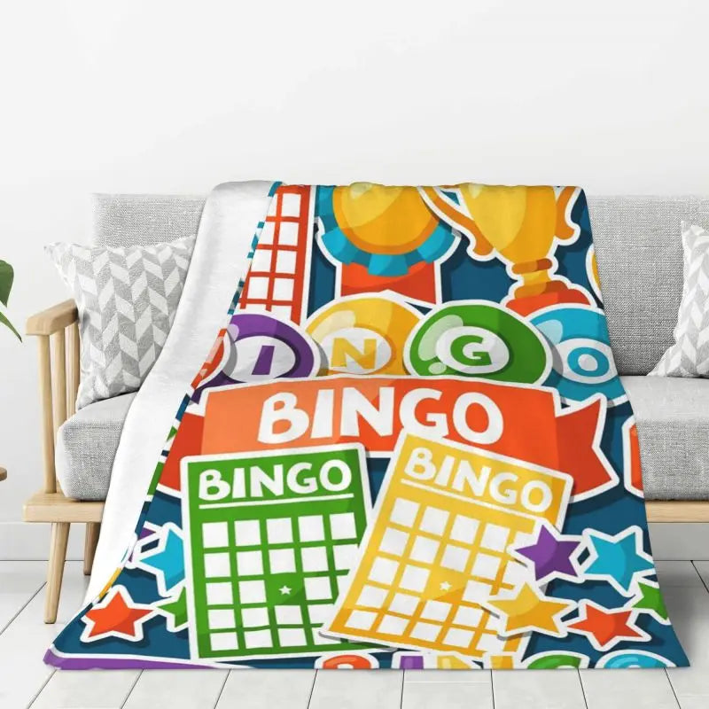 Custom 3D Printed Lucky Game Crazy Bingo Lady Gambling Player Blanket – Comfortable Soft Flannel Winter Throw Blanket for Travel, Bed, and Home - Premium blanket from Lizard Vigilante - Just $15.99! Shop now at Lizard Vigilante