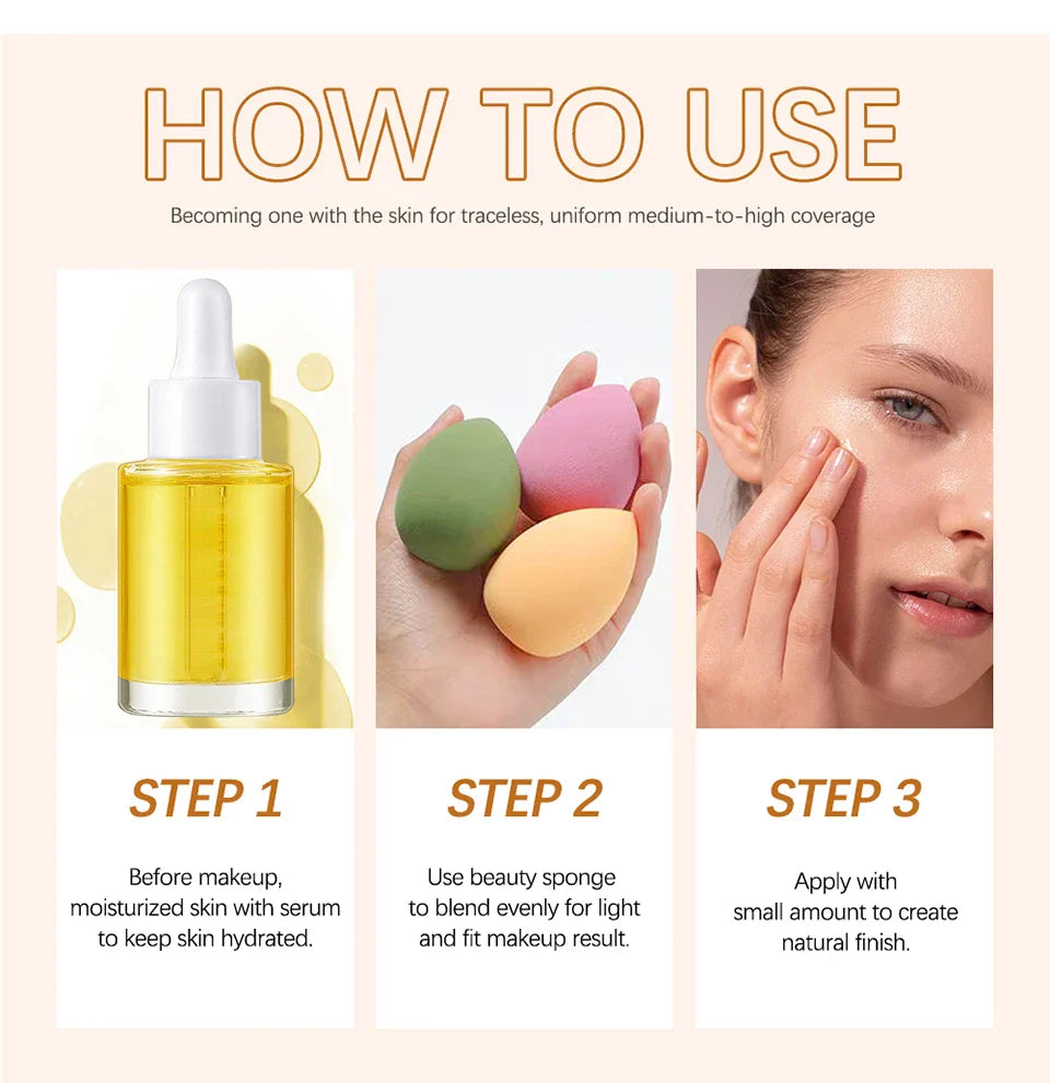 High Coverage Foundation Foundation Face Cream Cosmetic Foundations Makeup Waterproof Mist Korean Makeup Base Make Up Cc Bb Full