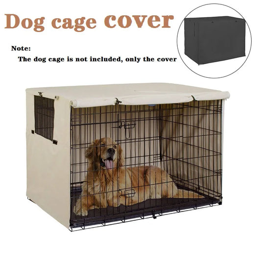 Universal Dog Cage Cover 210D Oxford Wire Crate Rainproof Dust Covers Outdoor Waterproof Sun Protection Durable Pet Kennel Case - Premium  from Lizard Vigilante - Just $19.99! Shop now at Lizard Vigilante