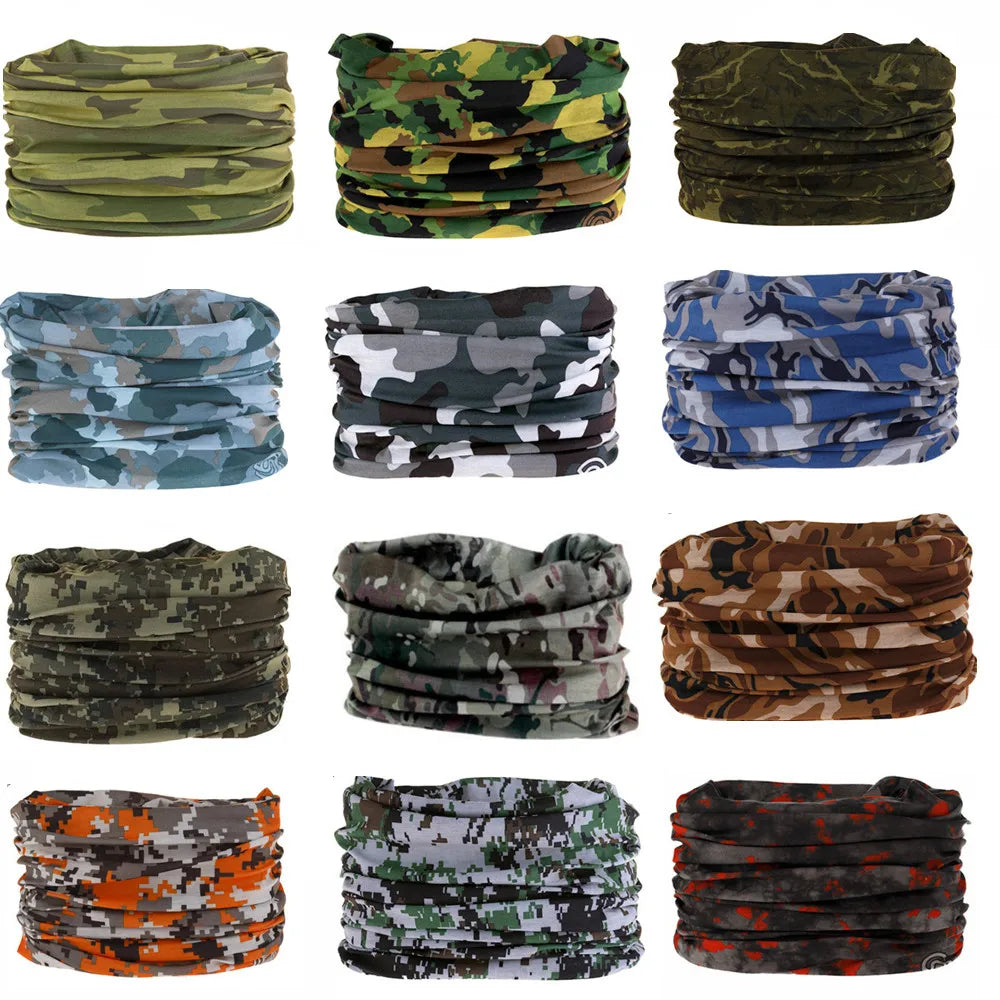 Camouflage Seamless Magic Bandana Buffs Neck Gaiter Paisley Headband Cycling Fishing Tube Face Shield Men Women Scarf Mask Cap - Premium neck gaiter from Lizard Vigilante - Just $5.99! Shop now at Lizard Vigilante