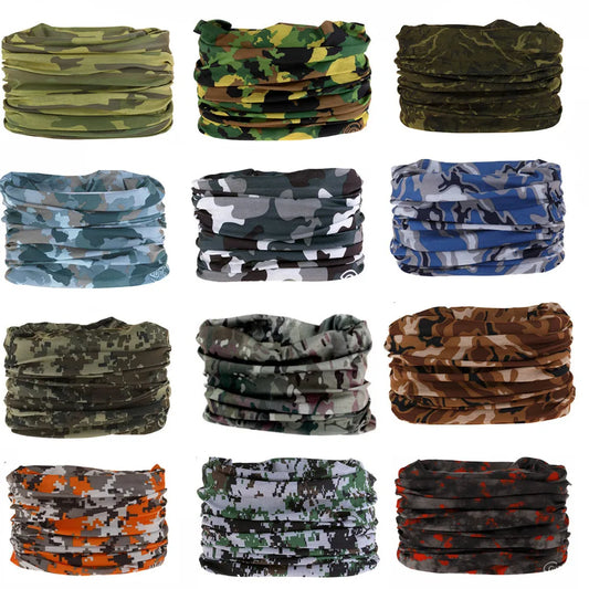 Camouflage Seamless Magic Bandana Buffs Neck Gaiter Paisley Headband Cycling Fishing Tube Face Shield Men Women Scarf Mask Cap - Premium neck gaiter from Lizard Vigilante - Just $5.99! Shop now at Lizard Vigilante