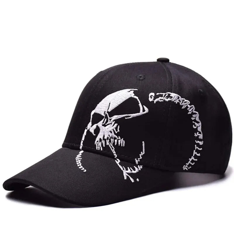 Unisex Skull Embroidery Baseball Cap – Adjustable Casual Hat for Outdoor Protection - Premium Baseball cap from Lizard Vigilante - Just $23.88! Shop now at Lizard Vigilante