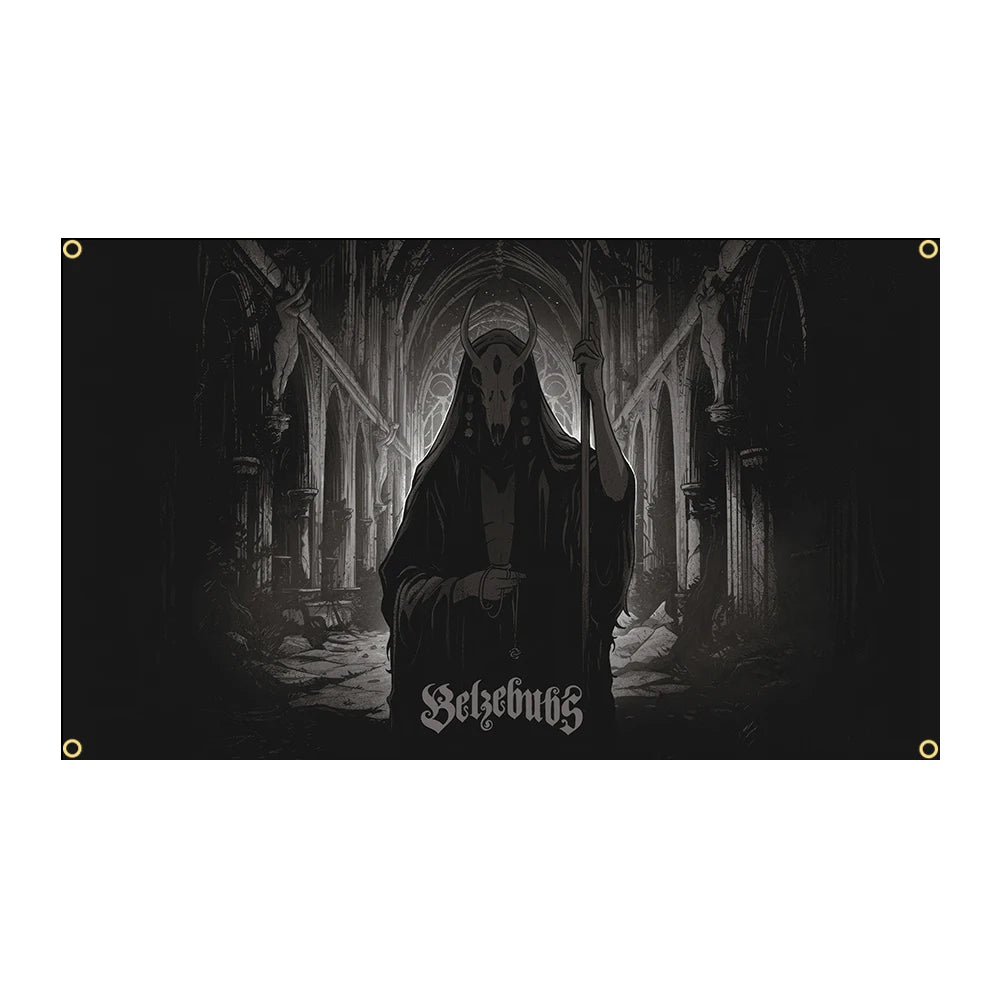 Belzebubs Black Heavy Metal Rock Band Music Art Flag – 90x150cm, 3x5 Ft Polyester Banner - Premium flag from Lizard Vigilante - Just $11.99! Shop now at Lizard Vigilante