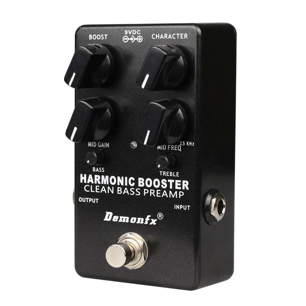 Demonfx New High Quality Harmonic Booster Clean Boost Preamp Bass Effect Pedal Clean Preamplifier - Lizard Vigilante