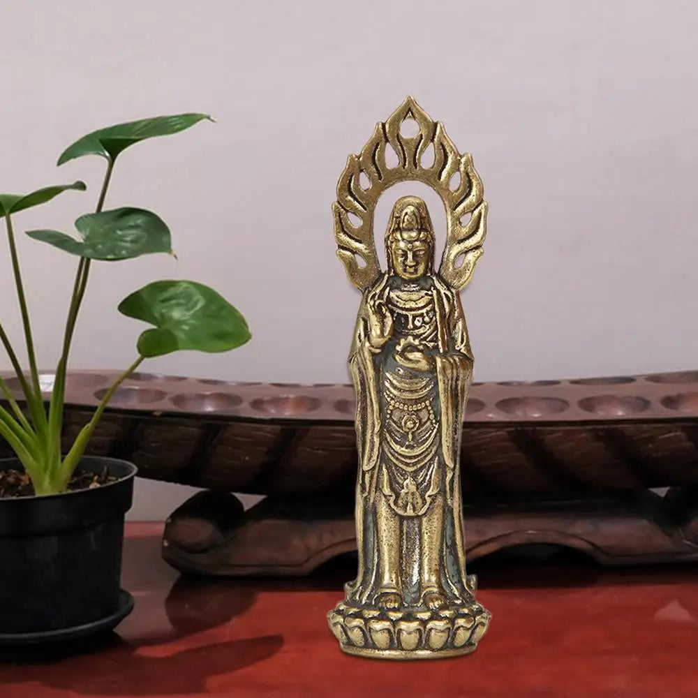 Kwan Yin Statues Buddha Figurine Craft 2.4 Inch Buddhist Avalokiteshvara Statue Chinese Feng Shui Sculpture Crafts Figurine