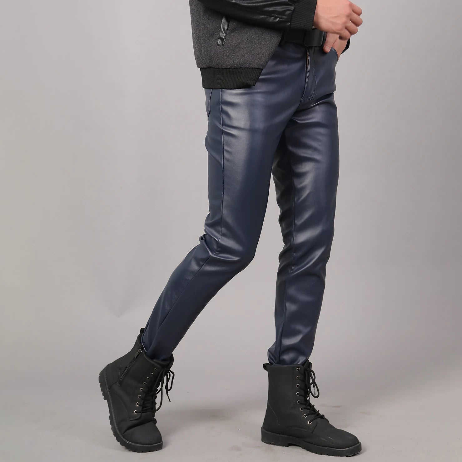 “NO RULES, JUST LEATHER” – Punk Fit Men’s PU Leather Pants for Stage, Streets & Sinister Style - Premium pants from dsers - Just $65.99! Shop now at Lizard Vigilante