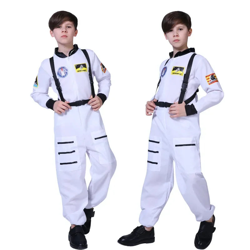 Parent-Child Astronaut Pilot Air Force Cosplay Set Spaceman Flight Suit Family Halloween Performance Costume