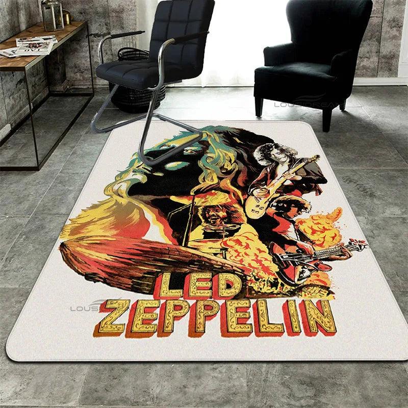 LED Zep Patterns Decorative Carpet Bedroom Floor Pad Classic Rock Band Rug Living Room Cushion Door Pad - Premium rug from Lizard Vigilante - Just $48.74! Shop now at Lizard Vigilante