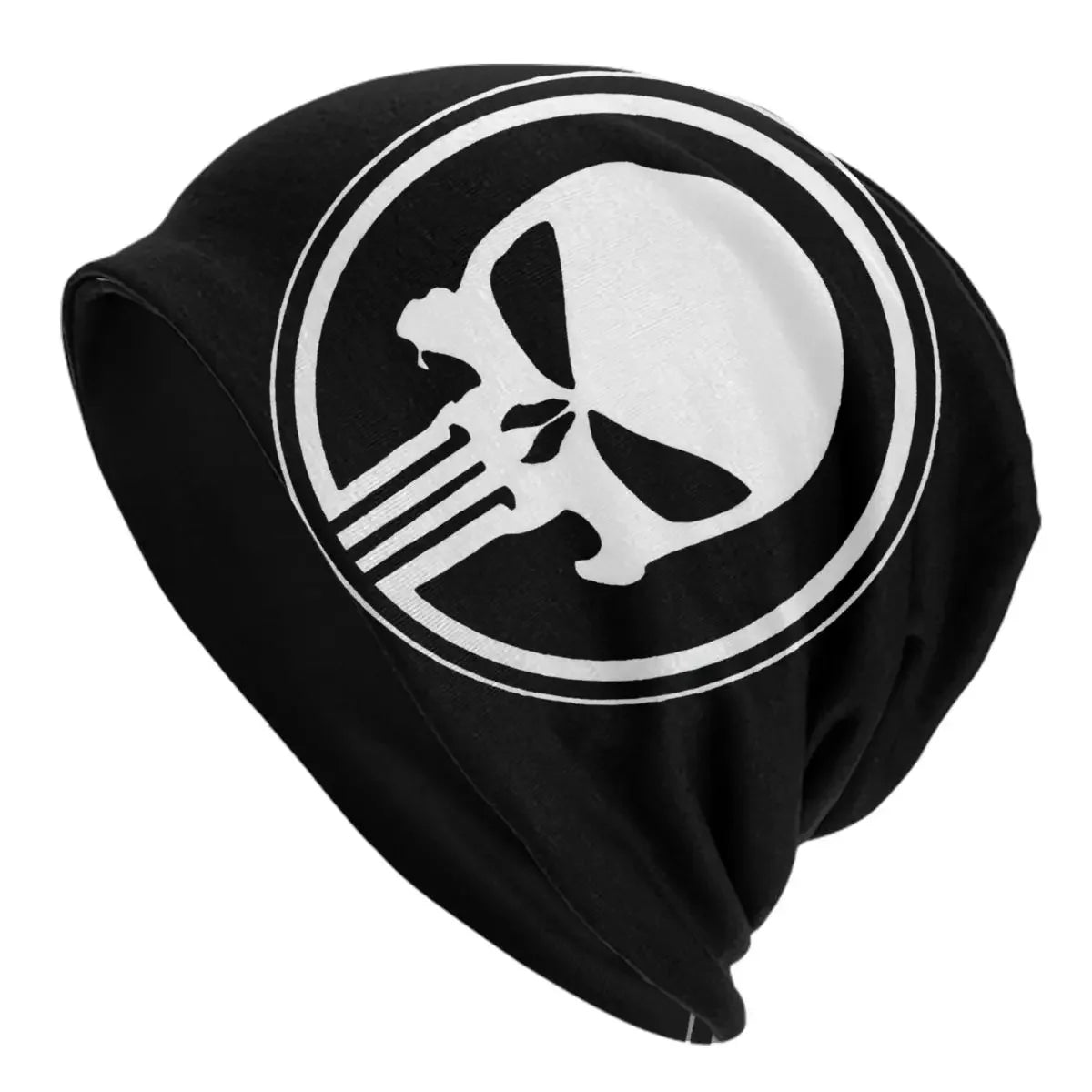 Punisher Skull Beanie – Heavy Metal Skeleton Cap for Men and Women, Ultimate Winter Knit Hat for Punk and Rock Fans - Premium beanies from Lizard Vigilante - Just $19.88! Shop now at Lizard Vigilante