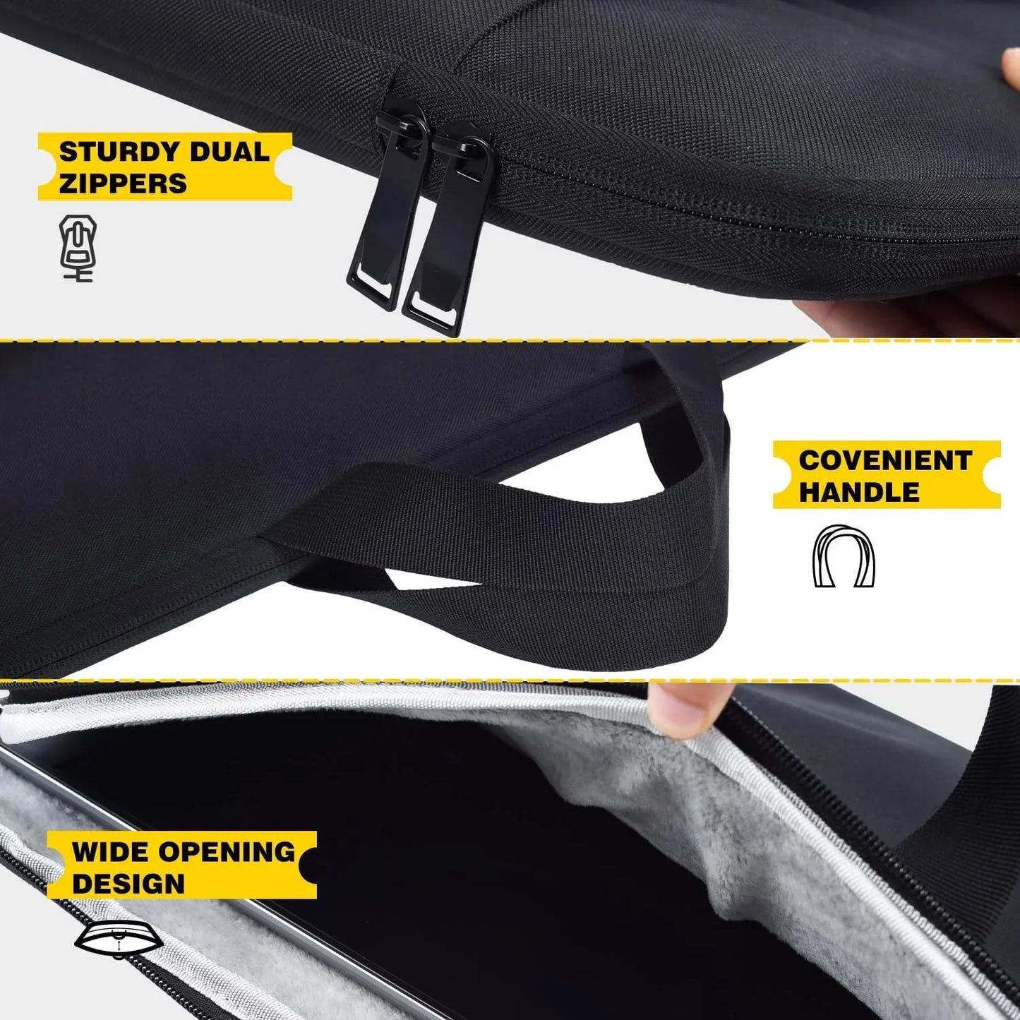 UPERFECT 22 Inch Laptop Sleeve Case for 21.5" - 22" Portable Gaming Monitor HP Dell Lenovo Notebook Carrying Waterproof Bag