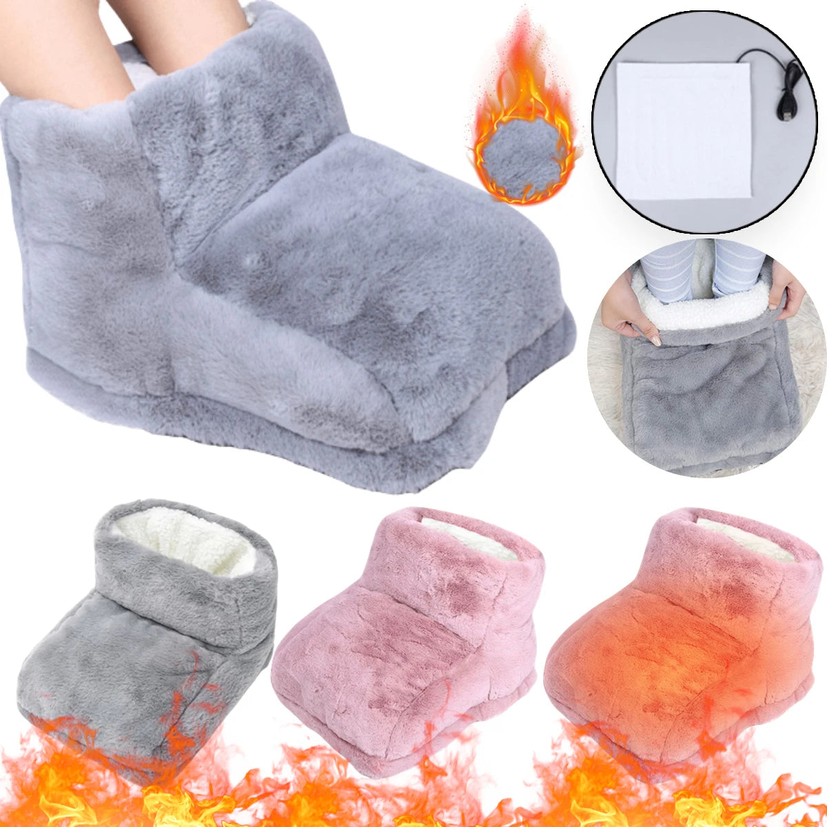 Lizard Vigilante “Molten Sole” Electric Foot Furnace – USB-Heated Double Plush Slippers for Arctic Souls - Premium slippers from dsers - Just $32.99! Shop now at Lizard Vigilante