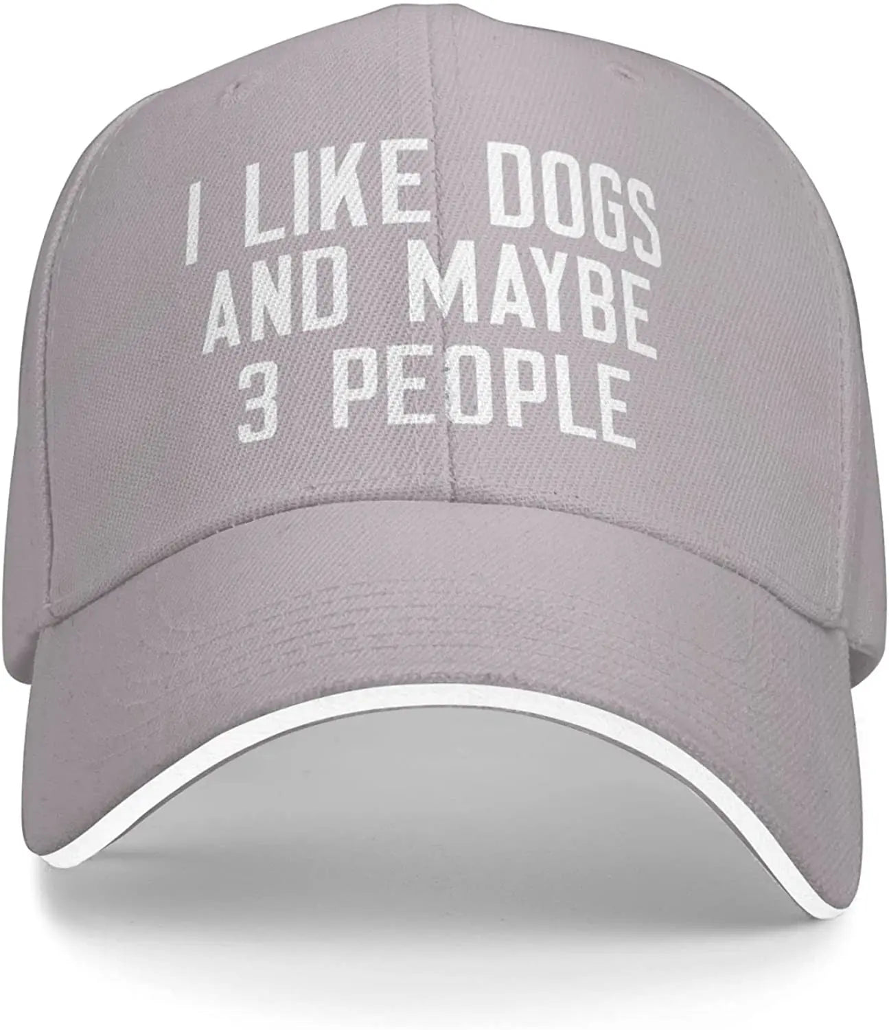 I Like Dogs and Maybe 3 People Unisex Cap Fishing Outdoor Sport Baseball Cap Sun Hat - Lizard Vigilante