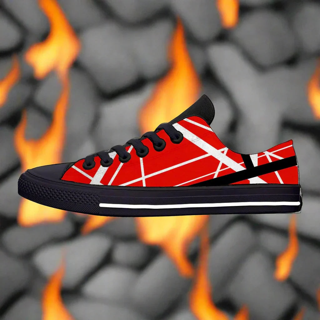 Van EVH 5150 Stripes Halen Summer Lightweight Canvas Sneakers – Breathable, Casual, Lace-Up Shoes for Men and Women - Premium sneakers from Lizard Vigilante - Just $53.88! Shop now at Lizard Vigilante