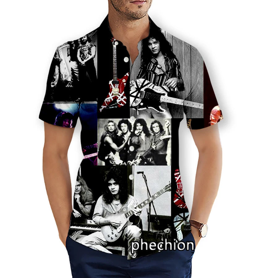 Van Halen 3D Printed Shirts Hawaiian Shirt Summer Mens Short Sleeve Beach Fashion Streetwear - Premium shirt from Lizard Vigilante - Just $38.99! Shop now at Lizard Vigilante