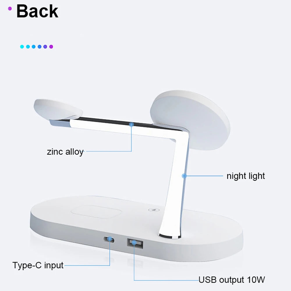 3-in-1 Wireless Charger Stand for iPhone 12/13/14/15/16, Apple Watch 4-10, AirPods 2/3/Pro – Fast Charging Station with LED Light & Charging Indicator - Premium wireless charger stand from Lizard Vigilante - Just $34.99! Shop now at Lizard Vigilante