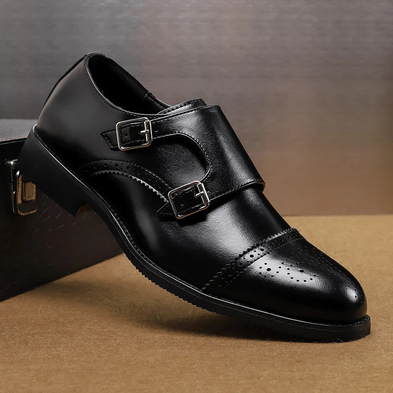 Luxury Men Casual Leather Dress Shoes Formal Elegant Business Loafers 2024 Social Autumn Office Party Wedding Flat Designer Shoe - Premium  from Lizard Vigilante - Just $58.99! Shop now at Lizard Vigilante