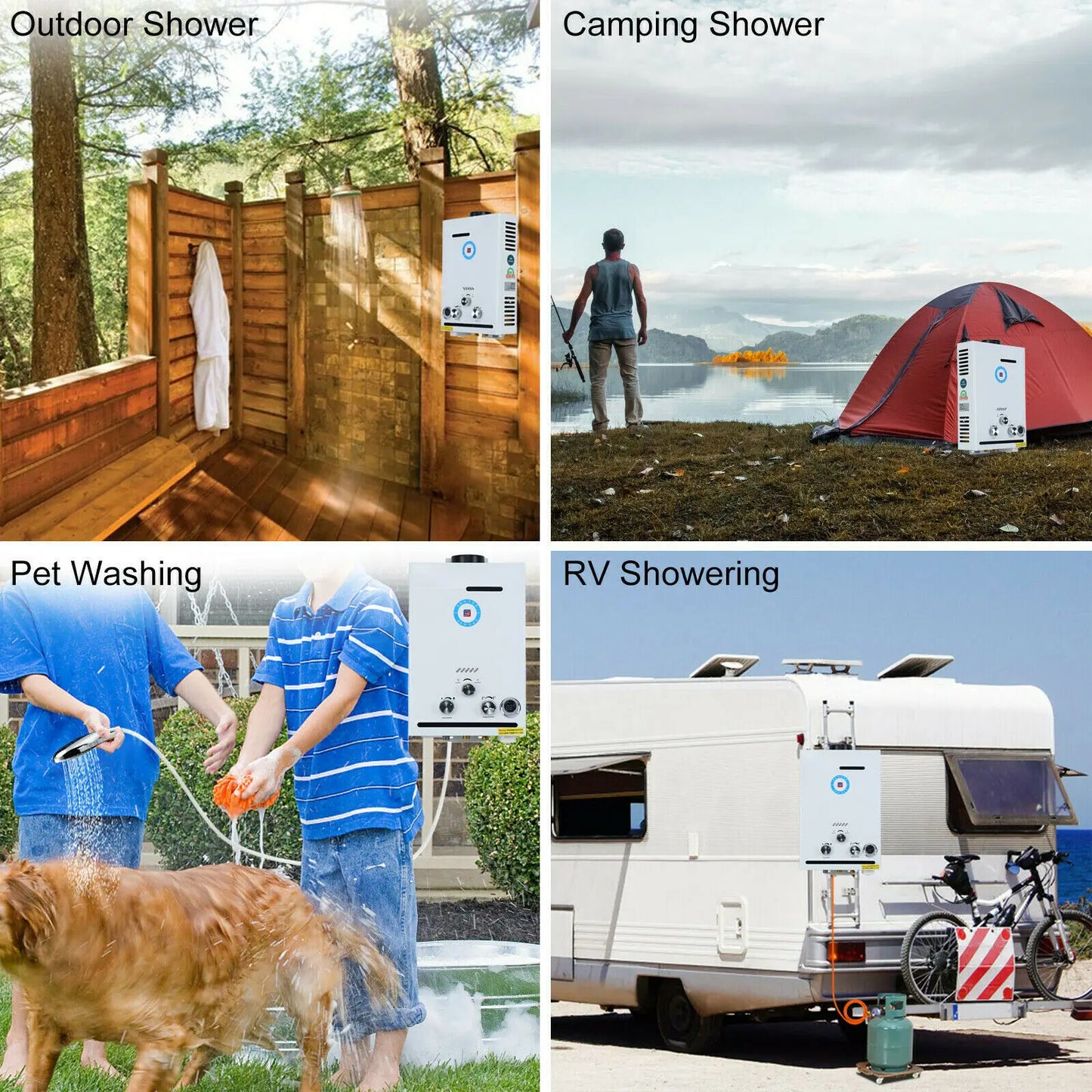 6L/8L/10L/12L/16L/18L LPG Water Heater Propane Gas Tankless Stainless Instant Boiler 36KW Liquefied Petroleum Gas Water Heater