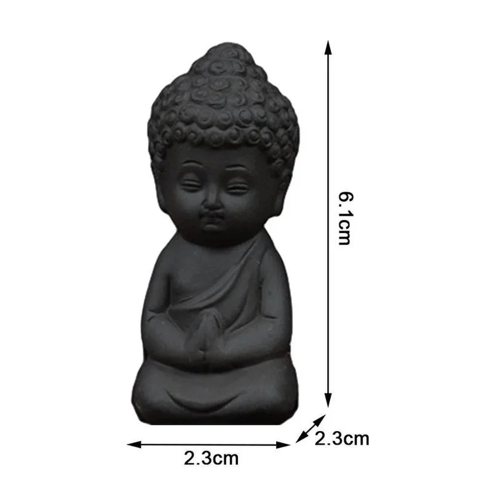Meditating Baby Buddha Statue Buddha Figurine Decor Zen Monk Sculpture Jardin Lawn Sitting Buddha Tea Pet Ornament