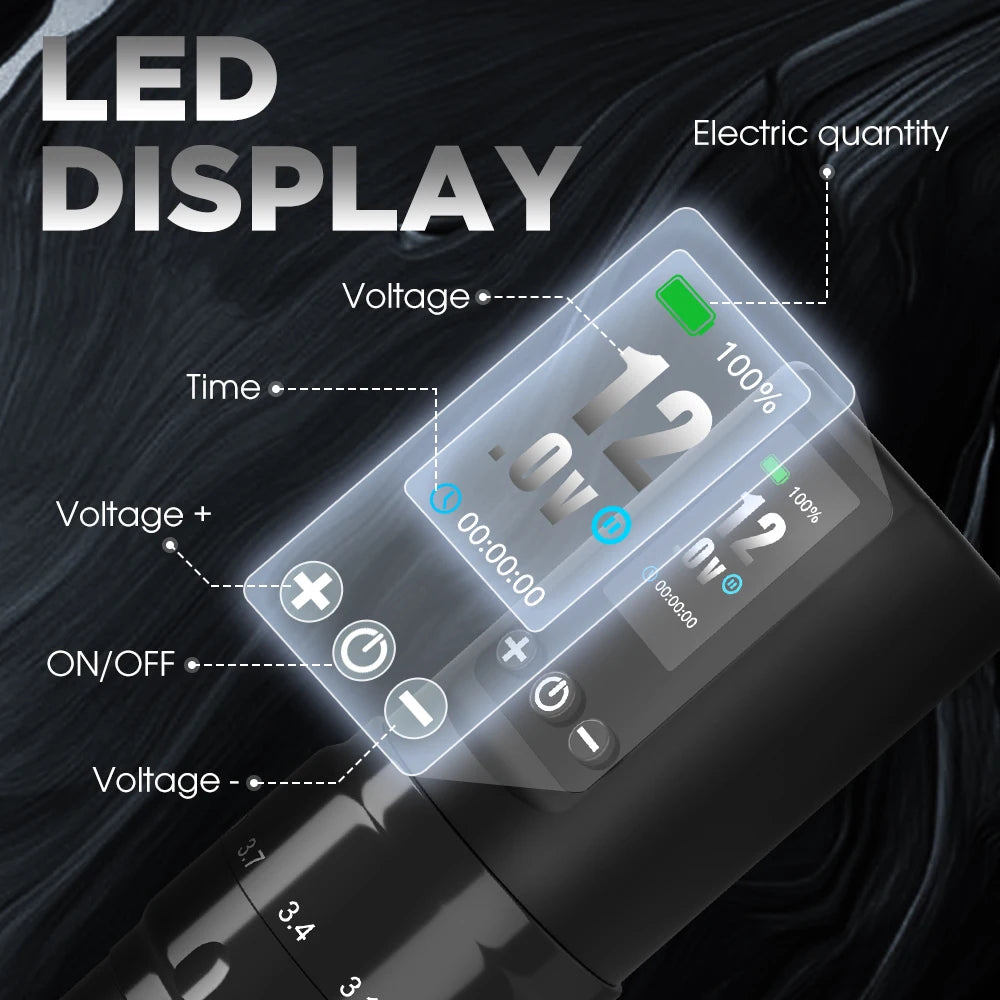 Filter X3 “Blood Voltage” Wireless Tattoo Pen — 6 Adjustable Strokes, 1600mAh Power Beast, Coreless Motor, EZ Precision Machine