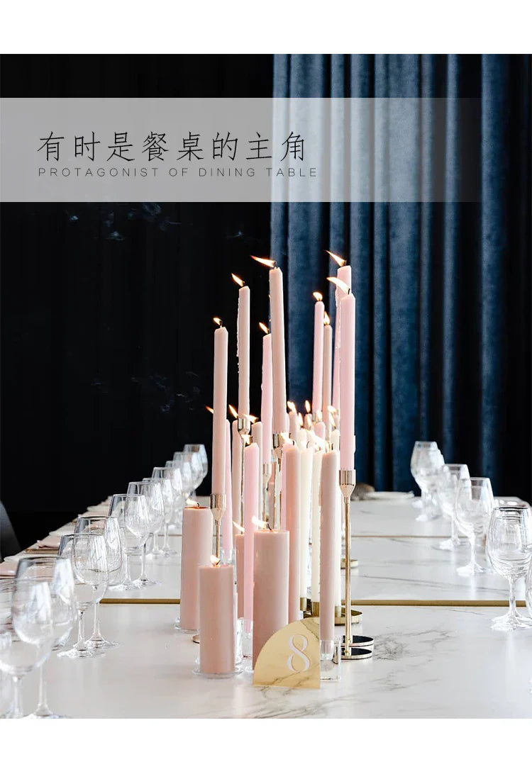 30CM Taper Candle 4 Pack - Home Interior Long Burning Dripless and Smokeless Candles Unscented - Valentines Candles for Home