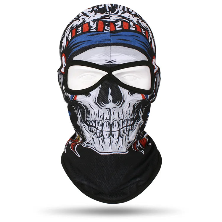 Skull Full Tactical Balaclava Face Cover Hat Motorcycle Mask Skiing Cap Cycling Hunting Head Neck Gaiter Men Bike Helmet Liner - Premium mask from Lizard Vigilante - Just $17.99! Shop now at Lizard Vigilante