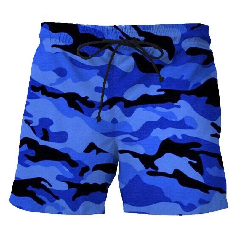 Camouflage 3D Printed Short Pants Men's Outdoor Sports Board Shorts Unisex Fashion Casual Swimming Shorts Beach Trunks Clothing - Lizard Vigilante