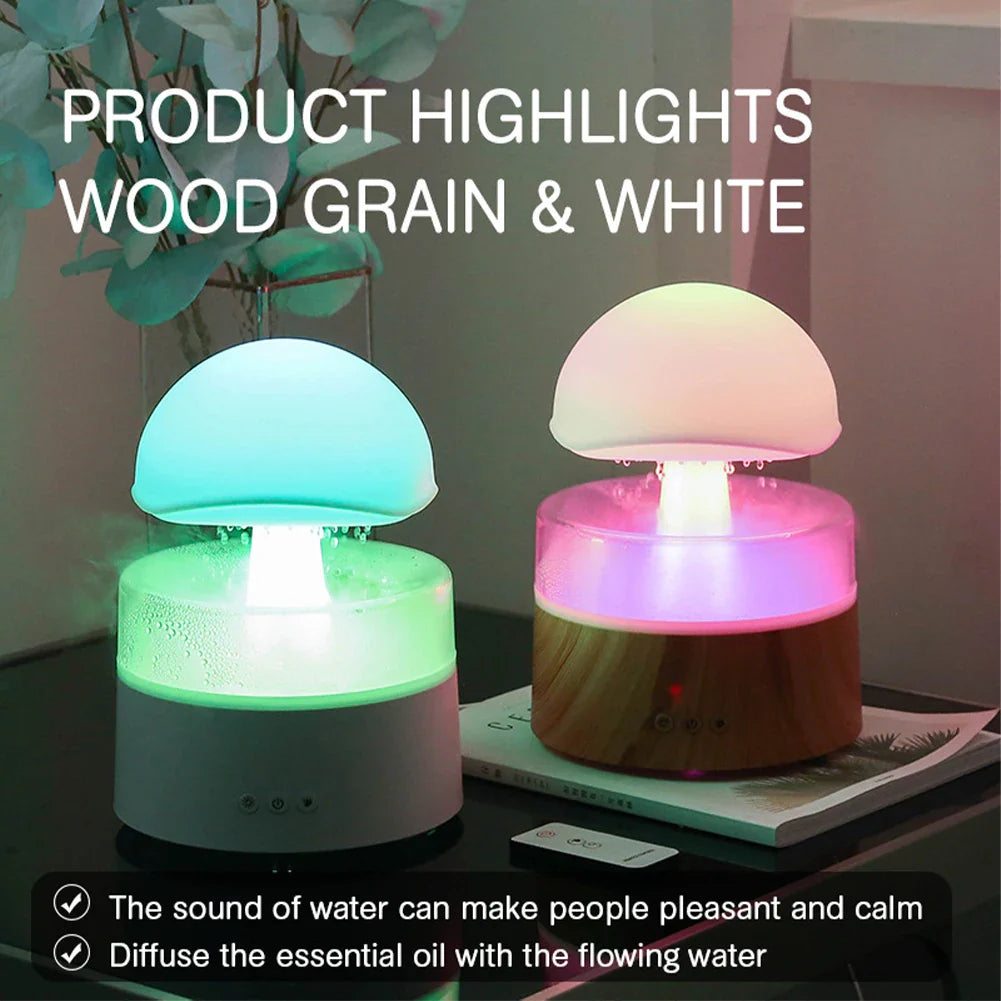 Mi Mushroom Air Humidifier Wireless Fragrance Diffuser Bedroom Essential Oils Diffuser Rain Cloud Night Light Home Appliance