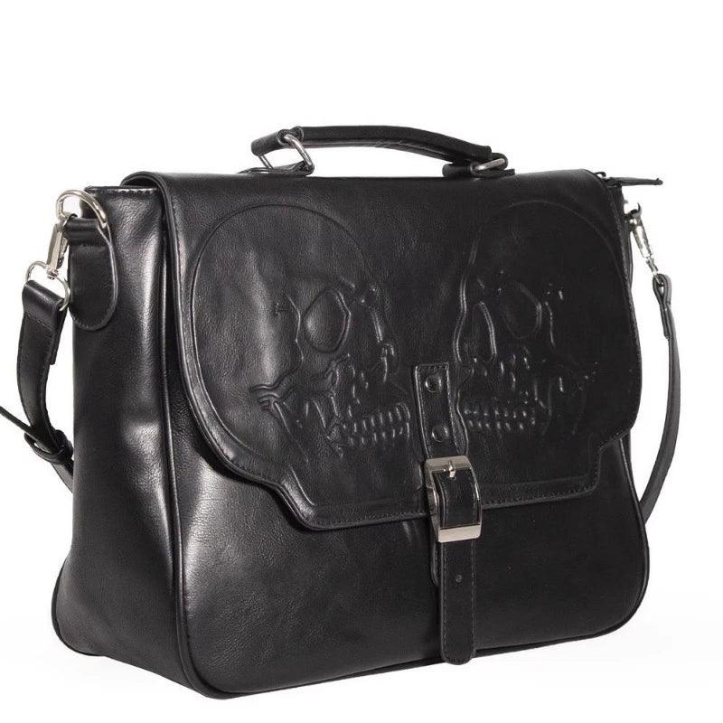 High-Capacity Vintage Gothic Skull Shoulder Bag 2024 Women Punk Fashion Handbags Streetwear Grunge Crossbody Bags Y2k Aesthetic - Lizard Vigilante