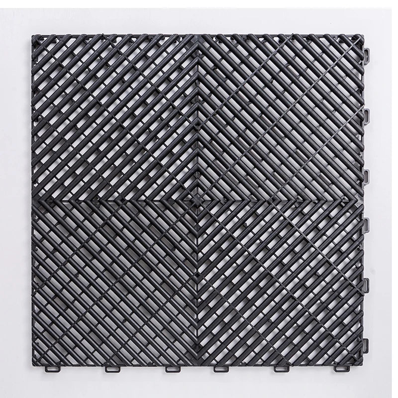 Vented Modular Interlocking PVC Garage Floor Tiles – Heavy Duty Plastic Garage Flooring for Car Detailing, Workshops, and Outdoor Use - Premium garage floor tiles from Lizard Vigilante - Just $1056.99! Shop now at Lizard Vigilante