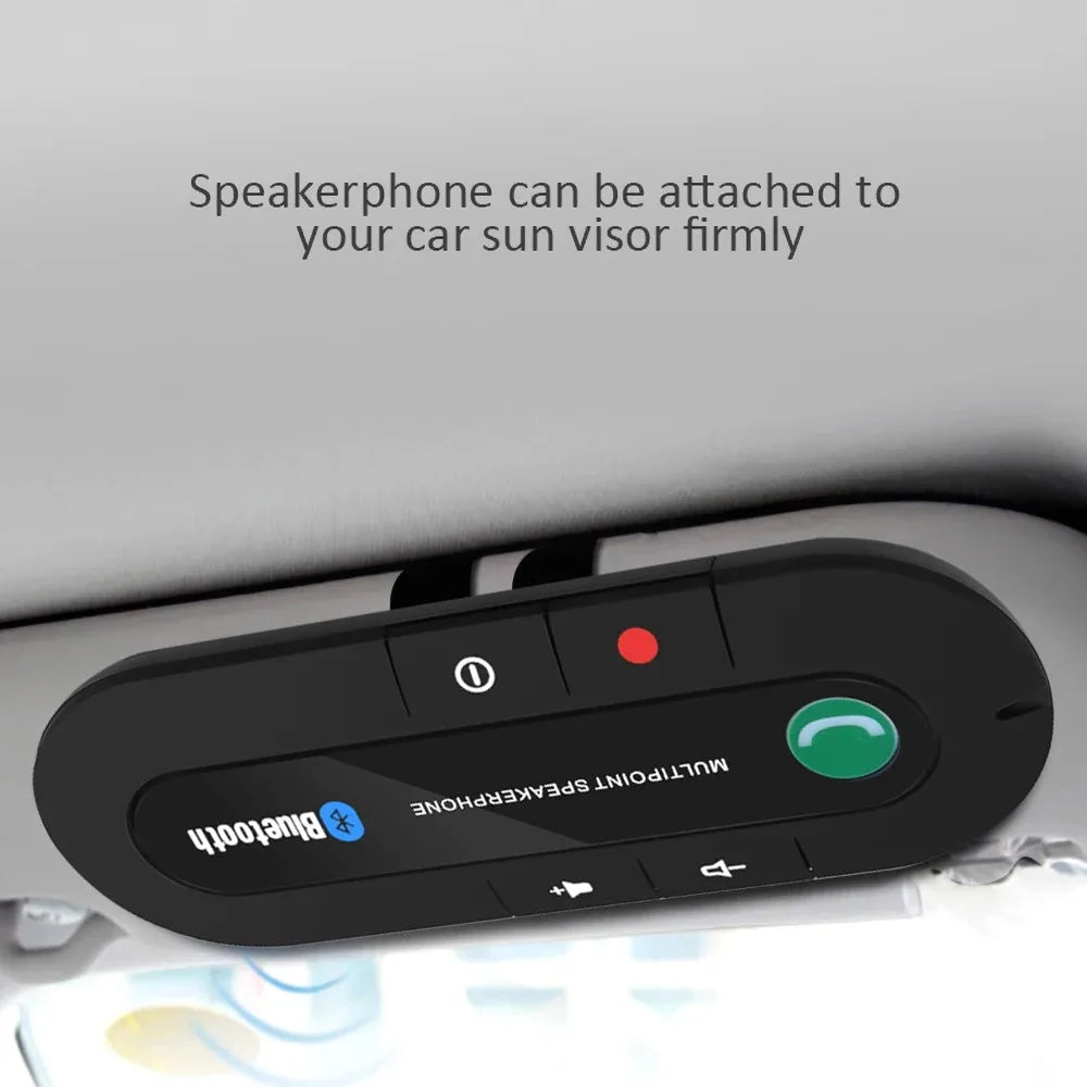 Bluetooth Speaker Handsfree Car Kit Sun Visor Clip Wireless Audio Receiver Speakerphone Wireless Stereo MP3 Music Player