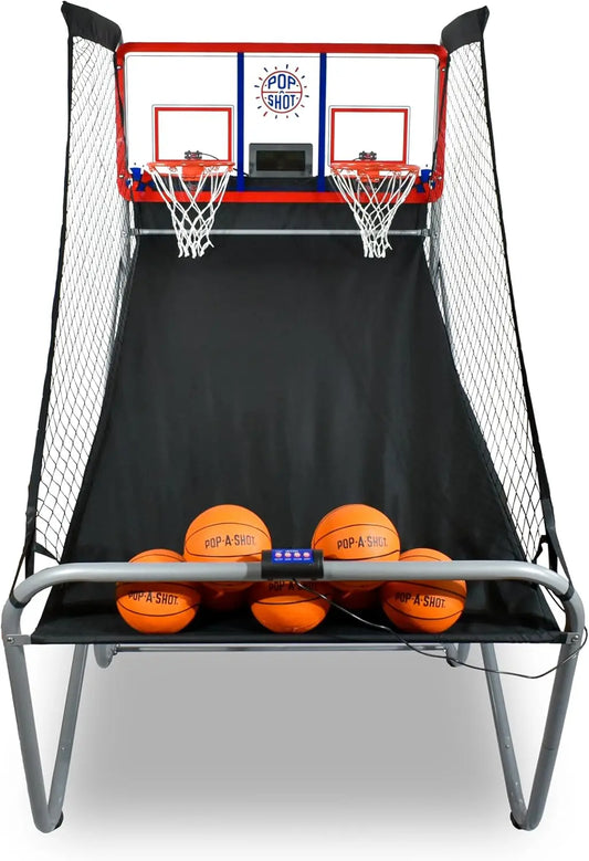 Pop-A-Shot Indoor/Outdoor Dual Shot Arcade Basketball Game – 16 Game Modes, Sensor Scoring, 7 Balls, Foldable, Water-Resistant, UV Coated - Premium arcade game from Lizard Vigilante - Just $399.88! Shop now at Lizard Vigilante