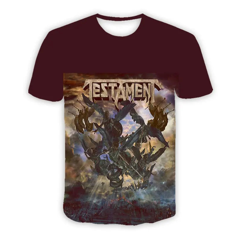 Thrash Metal 3D Printed Testament ROCK Casual T-shirts  Hip Hop T Shirts Harajuku Styles Tops Clothing for Men/Women - Premium T-Shirt from Lizard Vigilante - Just $28.99! Shop now at Lizard Vigilante