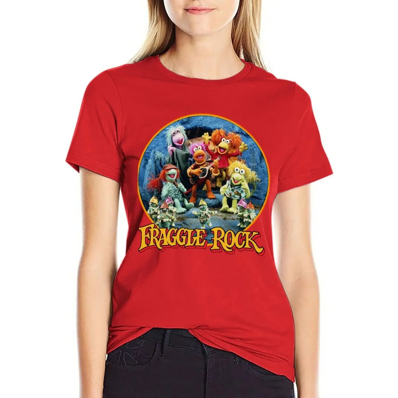 Fraggle Rock Muppets TV Show T-Shirt Gifts For Music Fans Music Vintage Retro Female Clothing Tops Short Sleeve Tee Women's Shirt - Lizard Vigilante