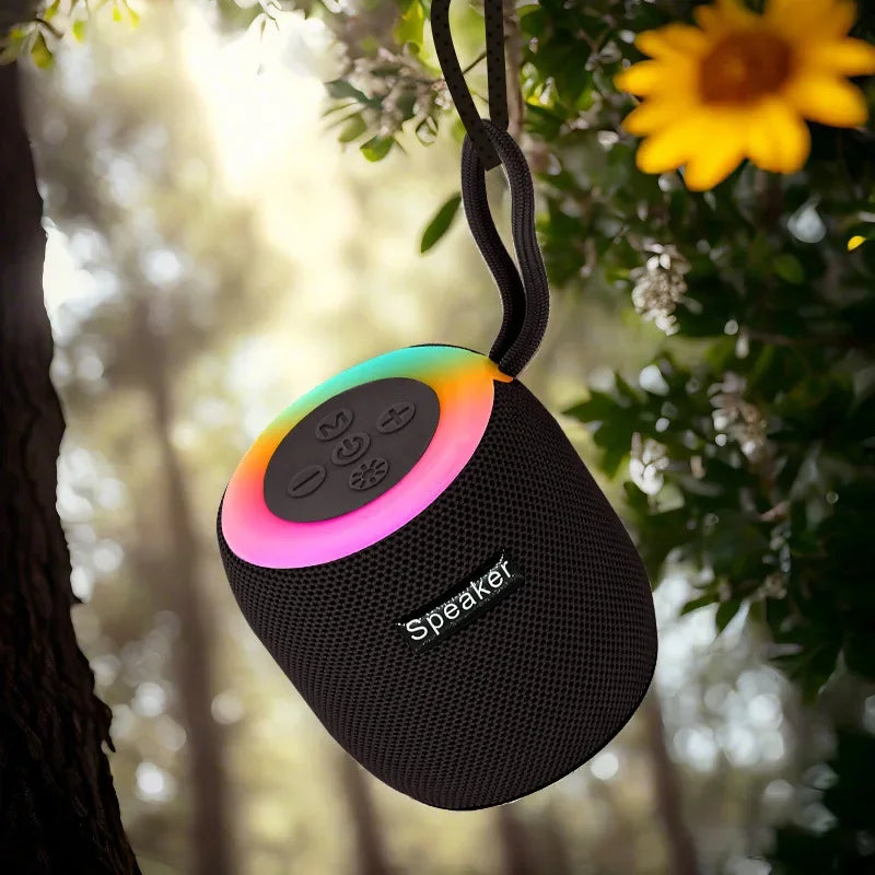 Outdoor portable wireless Bluetooth speaker, subwoofer, car and home with colorful lights, atmospheric small mini speaker