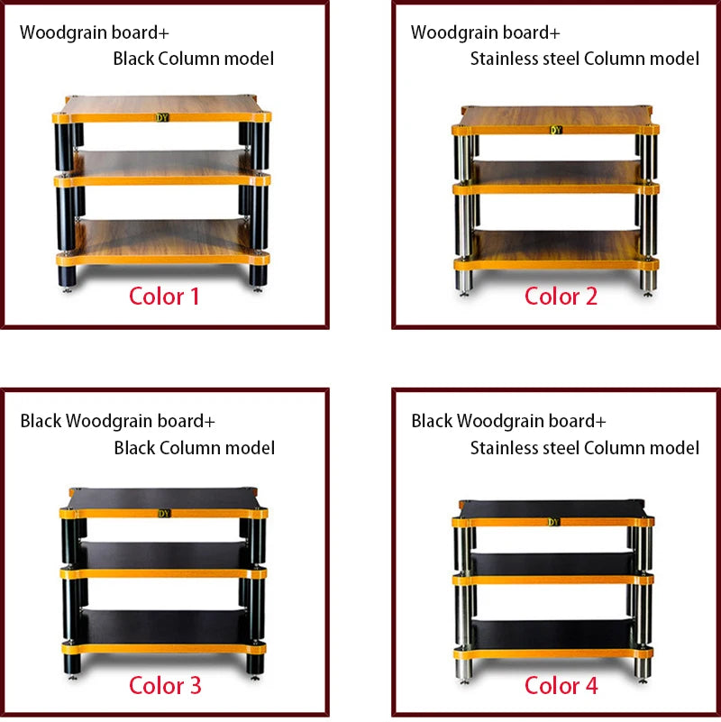 🎶 CHANGELIN Iron Reverb HiFi Audio Rack — Heavy-Duty CD Player, DAC & Amplifier Cabinet with Shock-Absorbing Spikes for Pure Sonic Power