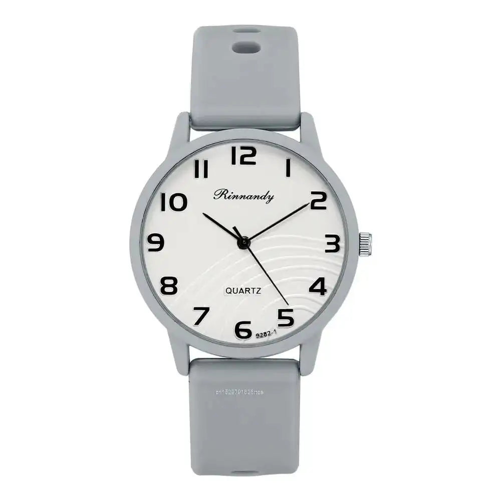 Fashion Lady Hot Sales Watches Leisure Grey Digital Simple Women Quartz Watch Sports Silicone Strap Ladies Clock Wristwatches