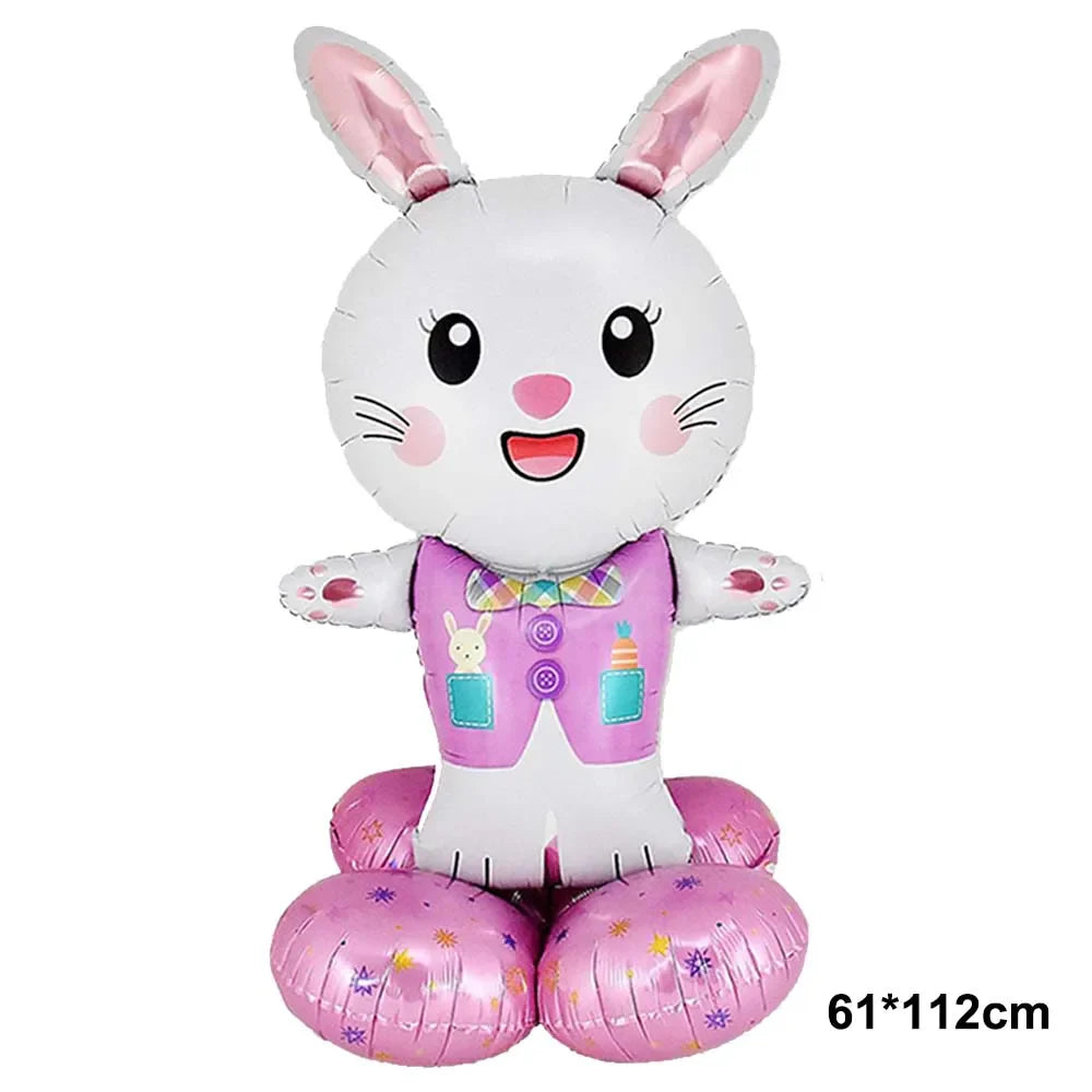 Easter Bunny Inflatables Balloon Decorations Standing Carrot Balloons Cute Carrot Rabbit Happy Easter Party Birthday Decorations