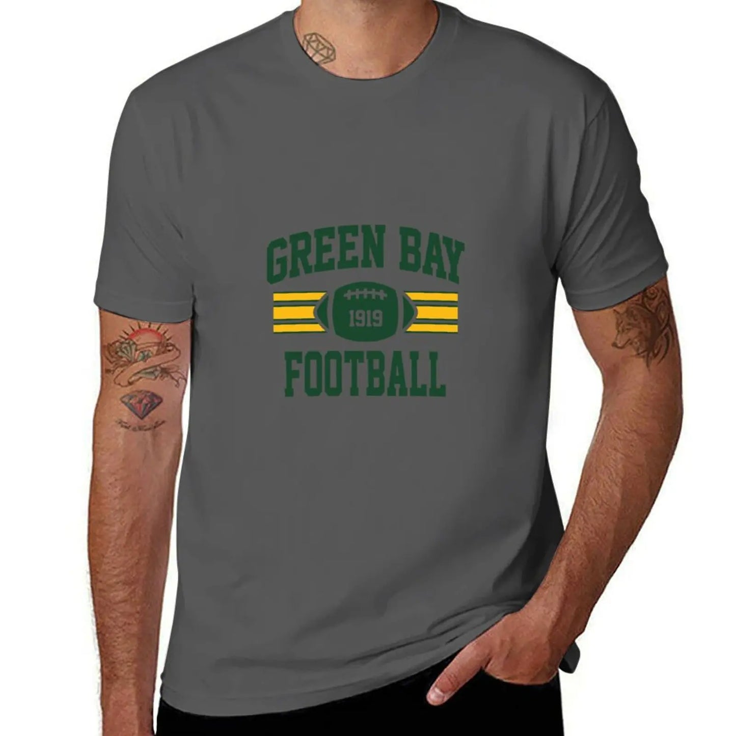 Vintage Green Bay Football Pullover T-Shirt - Athletic Fan Gift - Premium T-Shirt from dsers - Just $24.88! Shop now at Lizard Vigilante