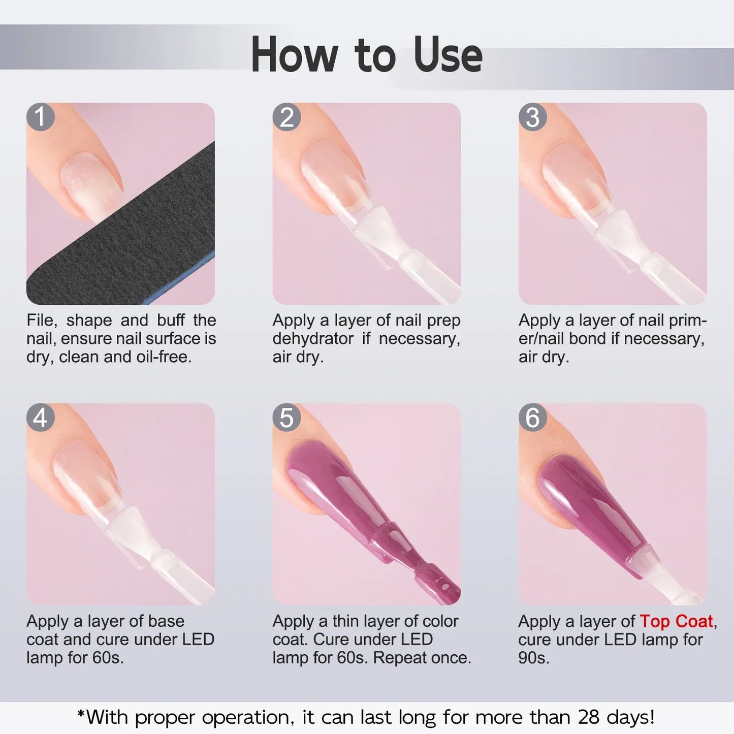 7ml No Wipe Glossy Top Coat, High Glossy Shine Effect Soak Off Gel Nail Polish Long Lasting for Salon Home DIY Manicure Nail Art