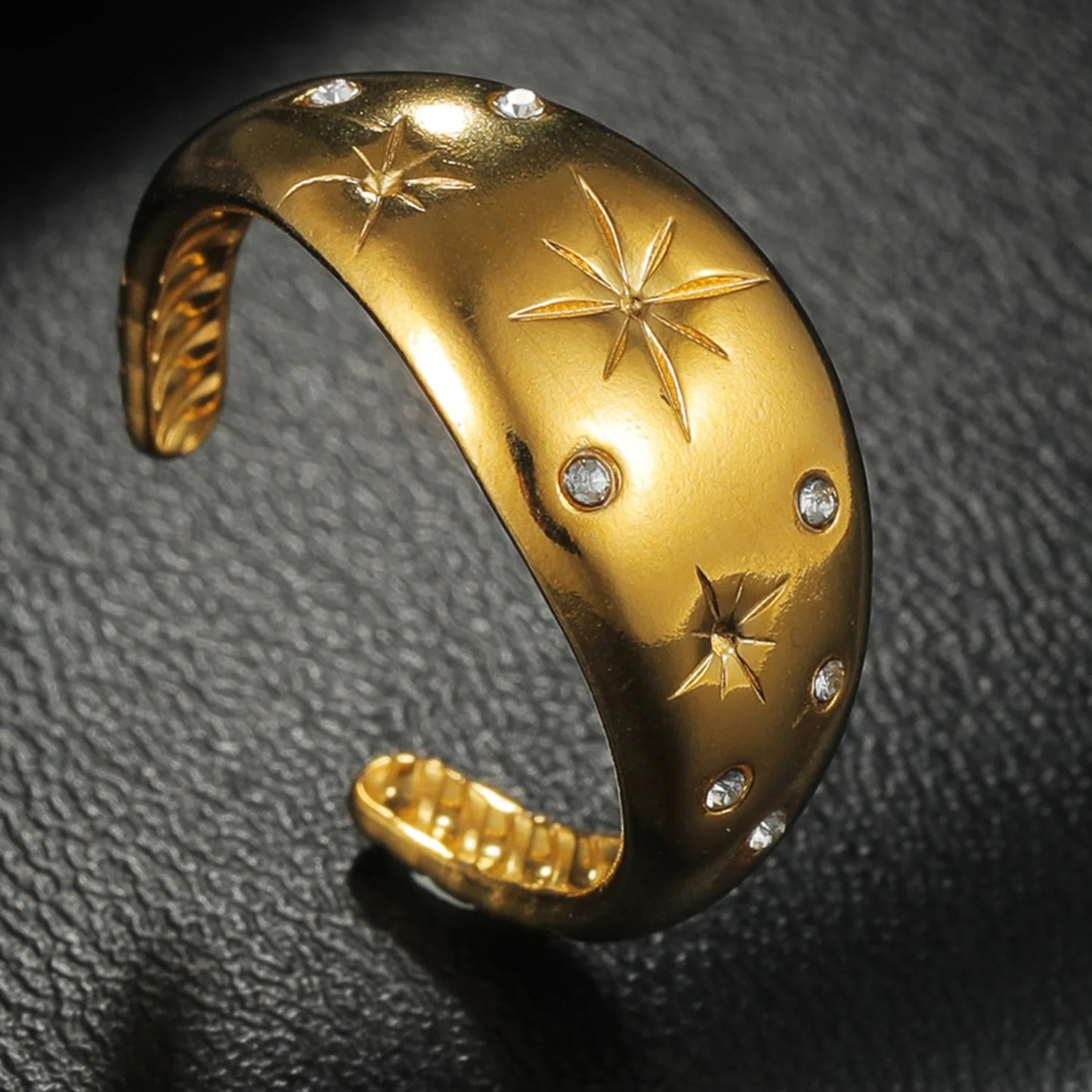 Top Band Mechanical Wheel Rock Gear Ring: 8mm Stainless Steel Comfort Fit Jewelry for Men & Women