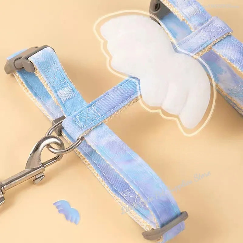 Cat Harness Wings Pet Harnesses And Leashes Set Adjustable Pet Harness for Cats Small Dogs Pug Chihuahua Cat Accessories