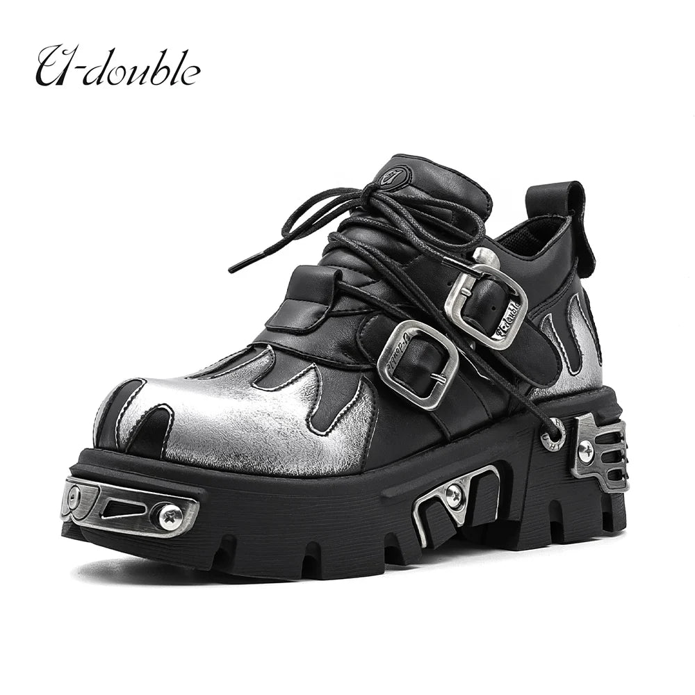 Oblivion Twin Flame Punk Platform Boots 2025 Dark Romance Edition