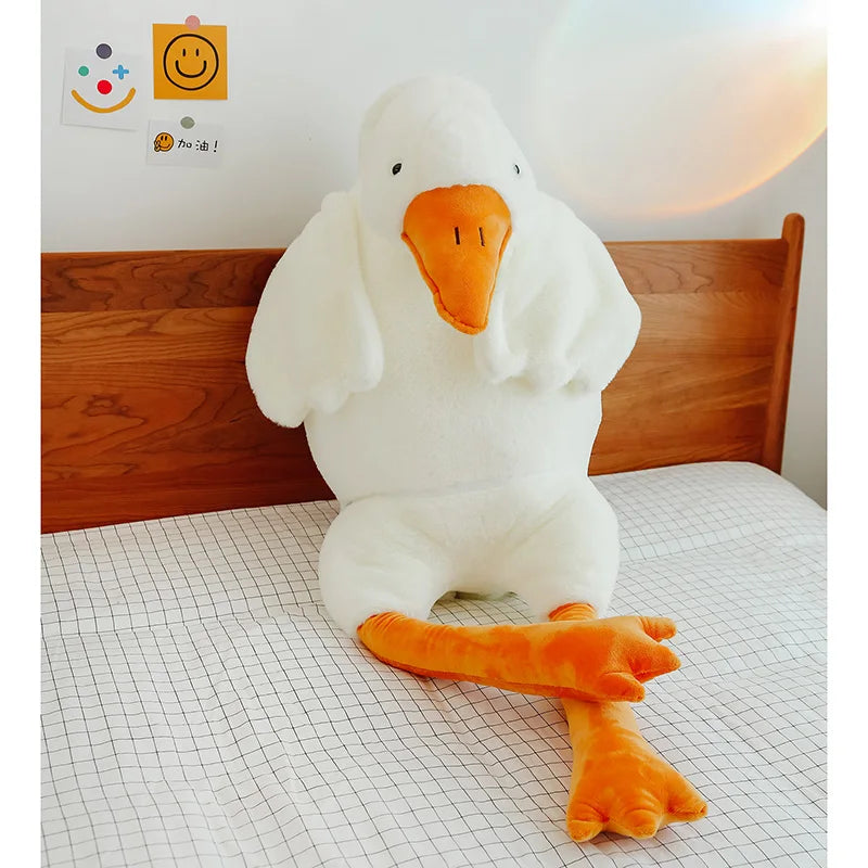 Giant White Goose Plush Toy – 90-190cm Soft Throw Pillow | Adorable Goose Doll for Bedtime and Birthdays - Premium toy from Lizard Vigilante - Just $17.99! Shop now at Lizard Vigilante