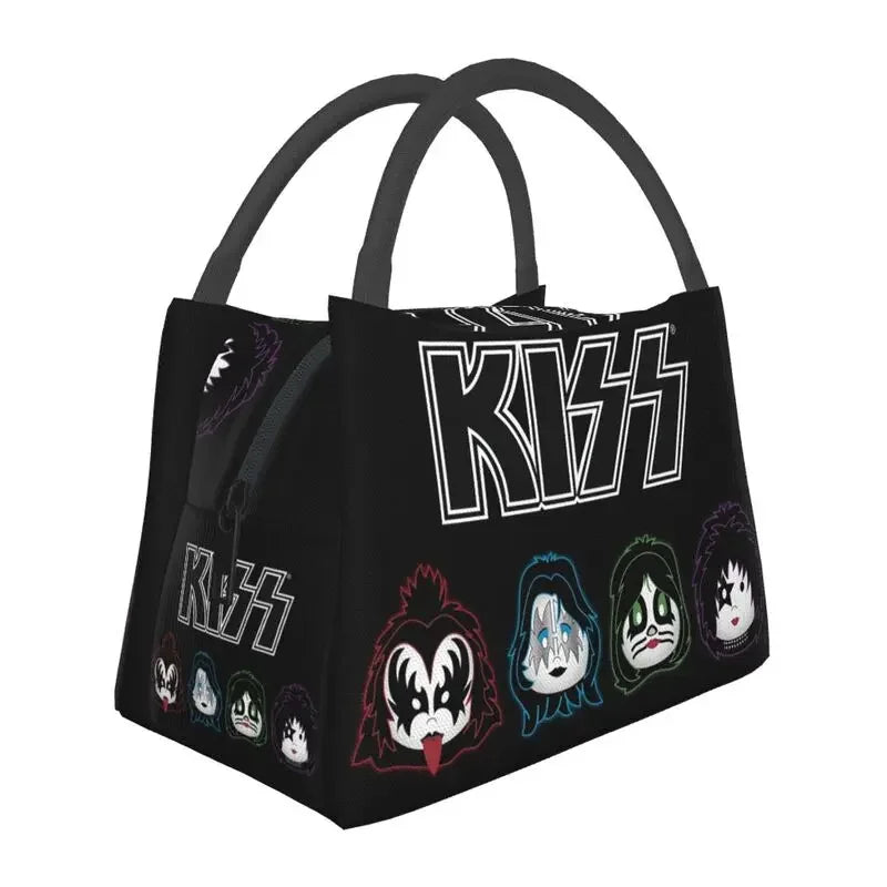 Kiss Heavy Metal Insulated Lunch Bag – Reusable Cooler Thermal Lunch Box for Women - Premium bag from Lizard Vigilante - Just $33.88! Shop now at Lizard Vigilante