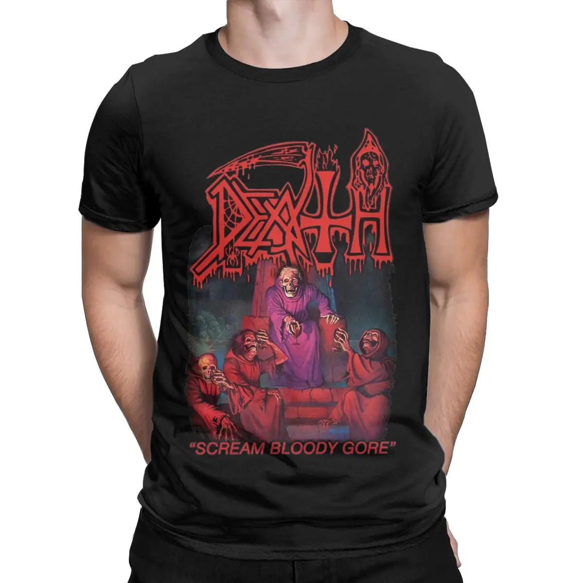 Death Rock Band "Scream Bloody Gore" T-Shirt – Men’s & Women’s 100% Cotton Funny Casual Tee - Premium T-Shirt from Lizard Vigilante - Just $23.88! Shop now at Lizard Vigilante